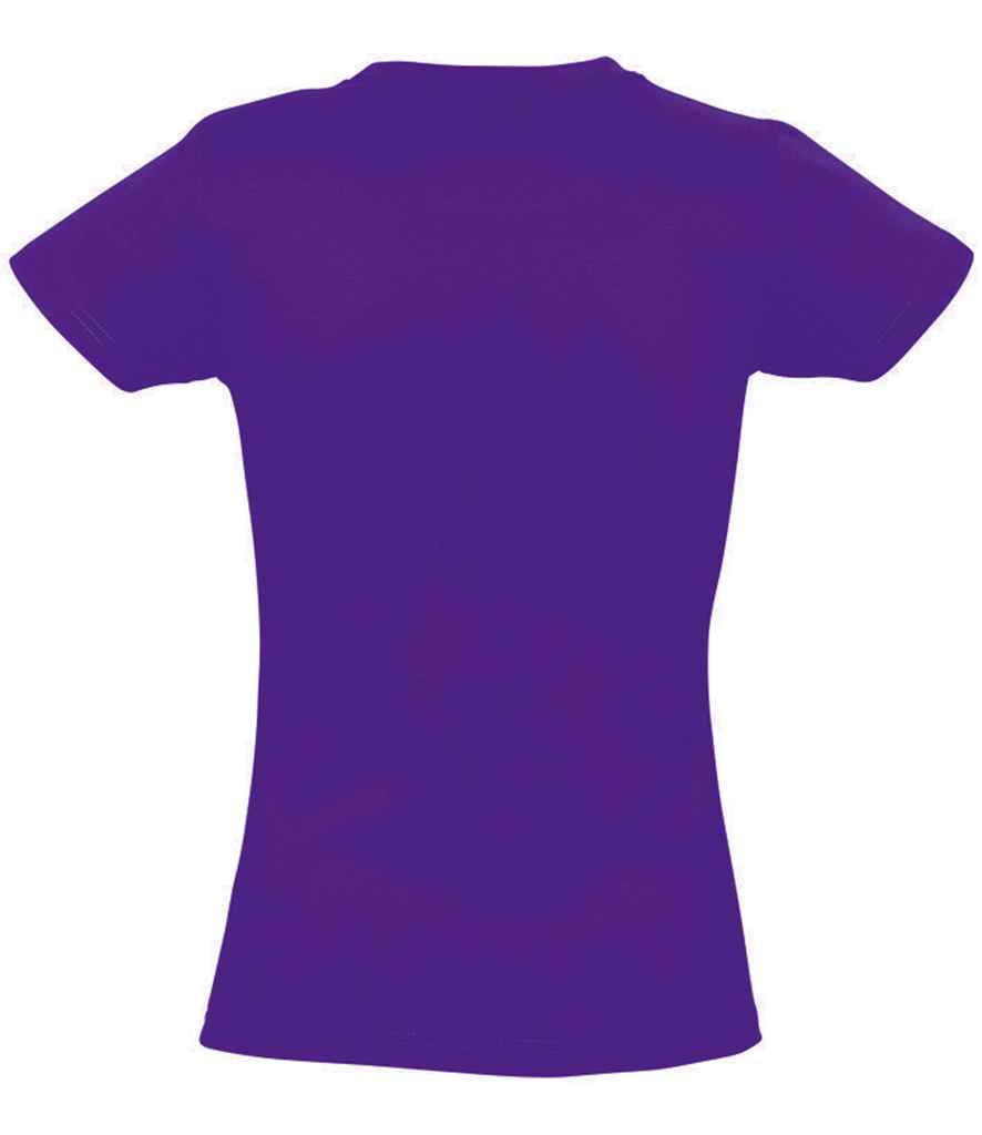 SOL'S Ladies Imperial Heavy T-Shirt in Dark Purple, back view