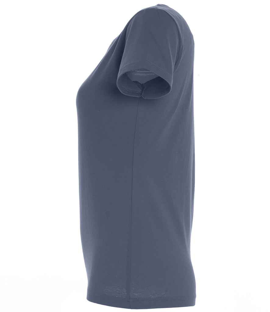 SOL'S Ladies Imperial Heavy T-Shirt in Denim, side view