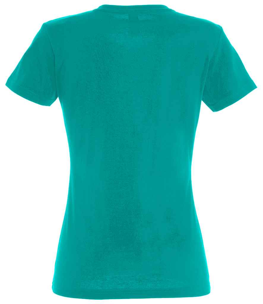 SOL'S Ladies Imperial Heavy T-Shirt in Emerald, back view