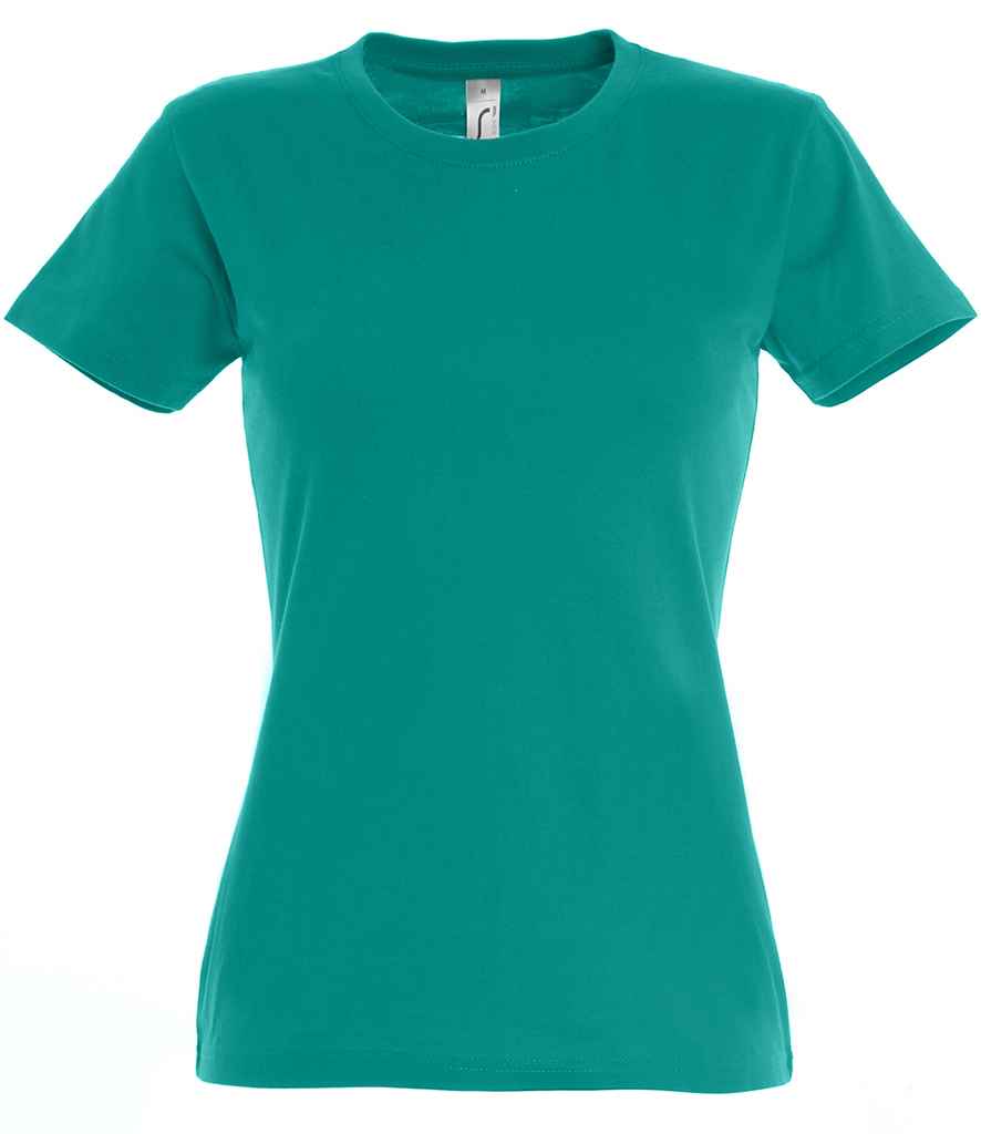 SOL'S Ladies Imperial Heavy T-Shirt in Emerald, front view