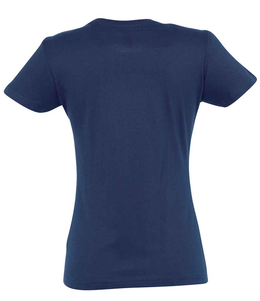 SOL'S Ladies Imperial Heavy T-Shirt in French Navy, back view
