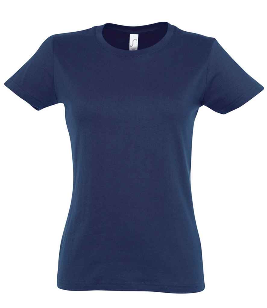 SOL'S Ladies Imperial Heavy T-Shirt in French Navy, front view