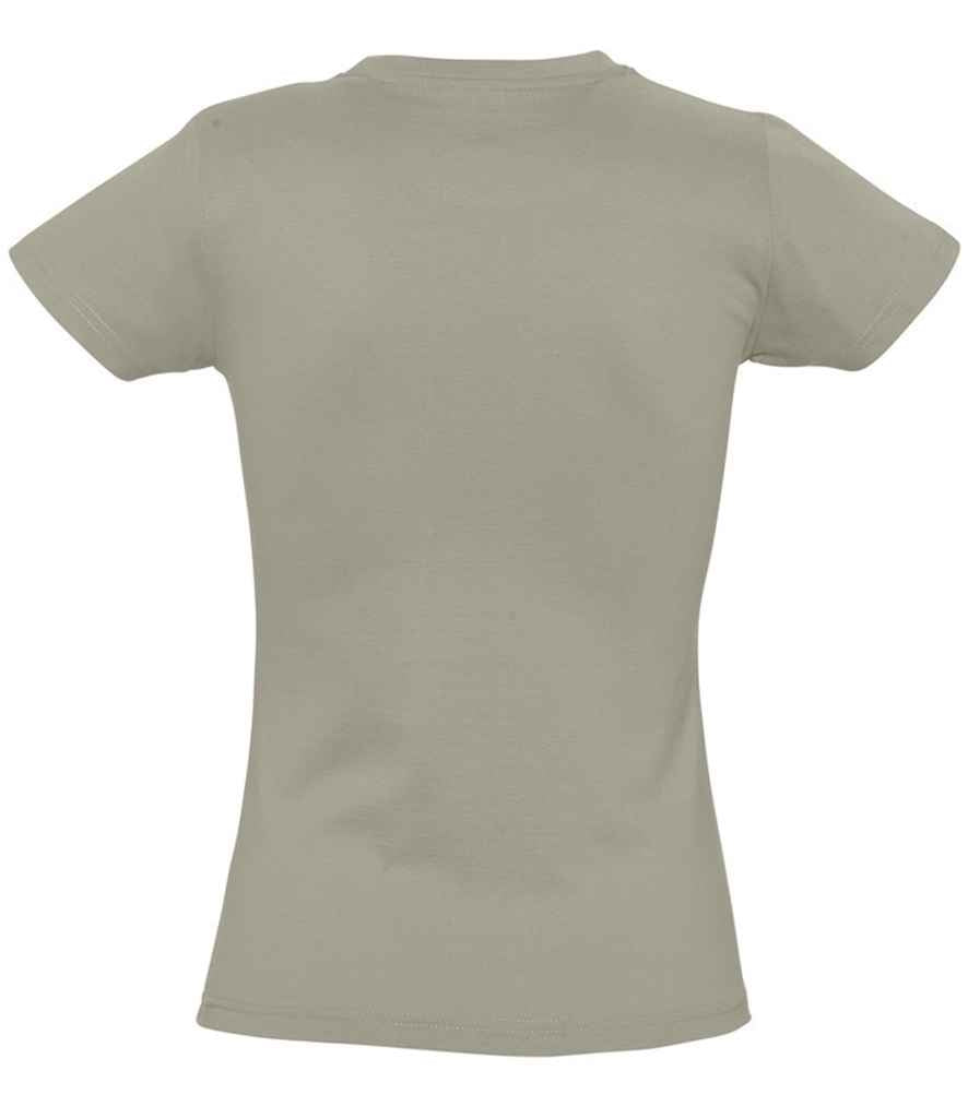 SOL'S Ladies Imperial Heavy T-Shirt in Khaki, back view