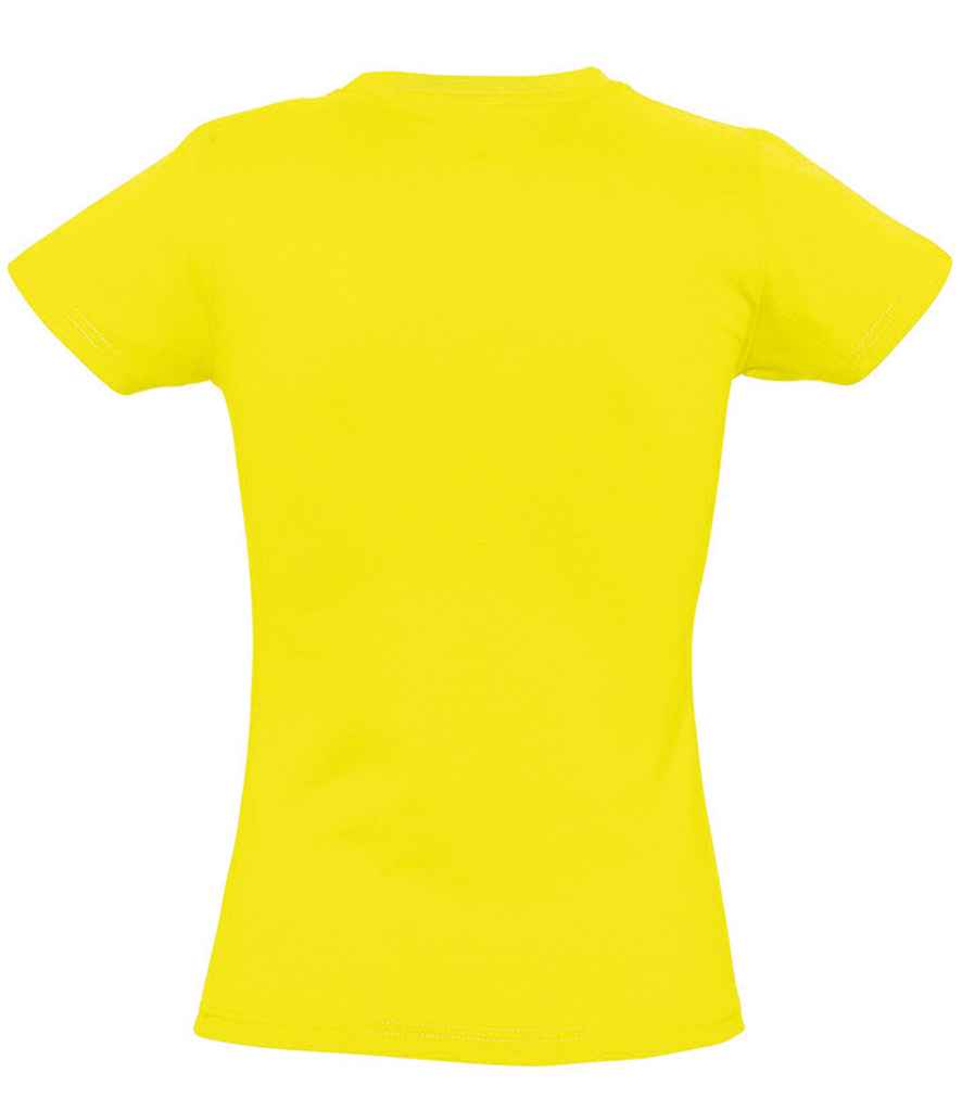 SOL'S Ladies Imperial Heavy T-Shirt in Lemon, back view