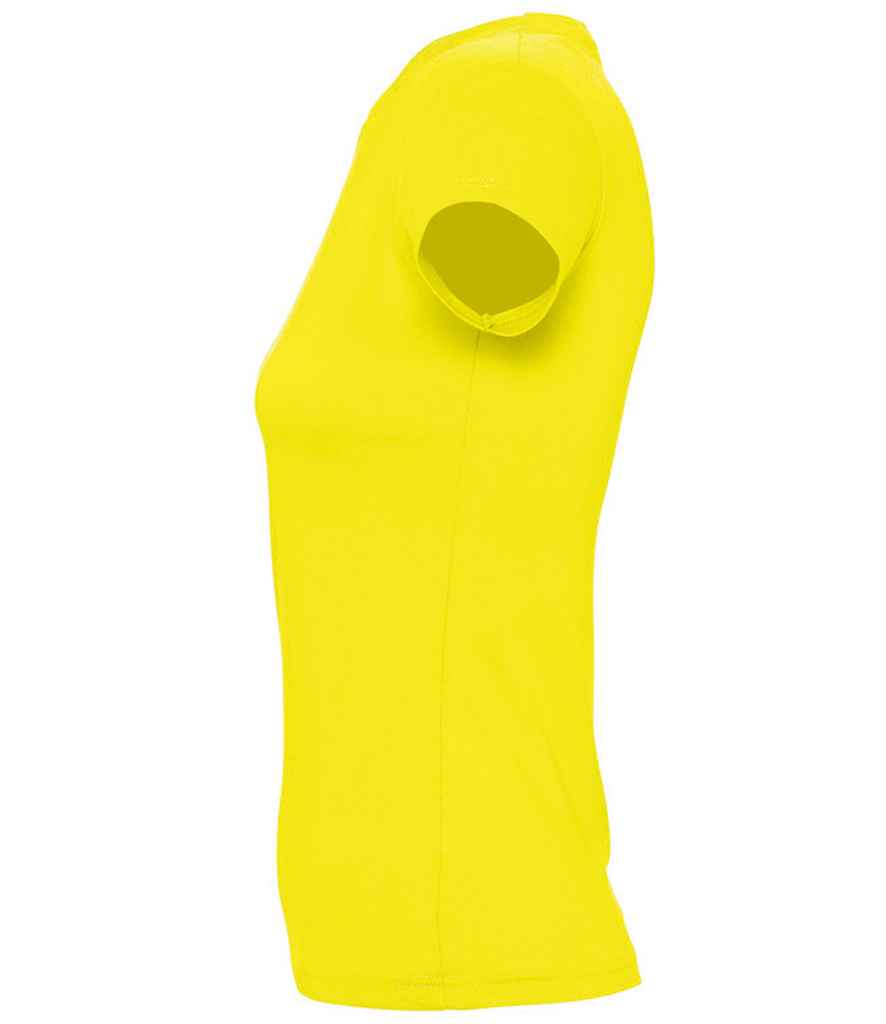 SOL'S Ladies Imperial Heavy T-Shirt in Lemon, side view
