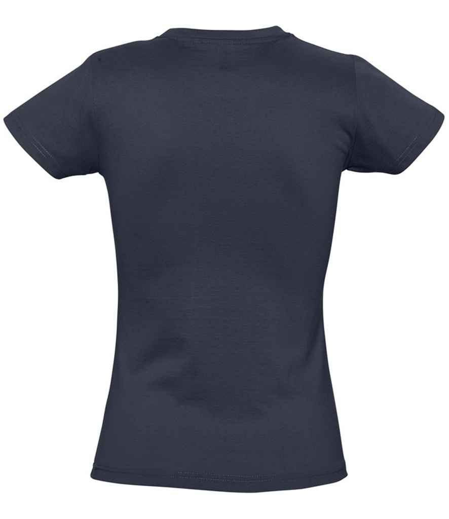 SOL'S Ladies Imperial Heavy T-Shirt in Navy, back view