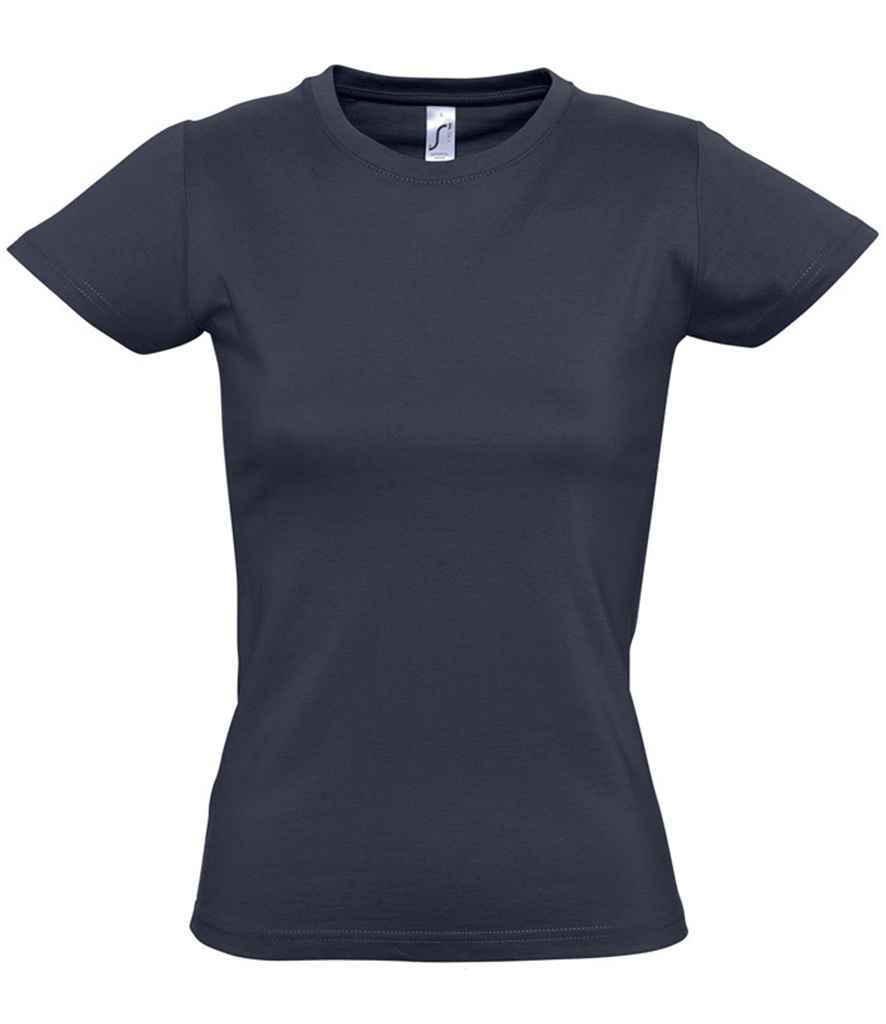 SOL'S Ladies Imperial Heavy T-Shirt in Navy, front view