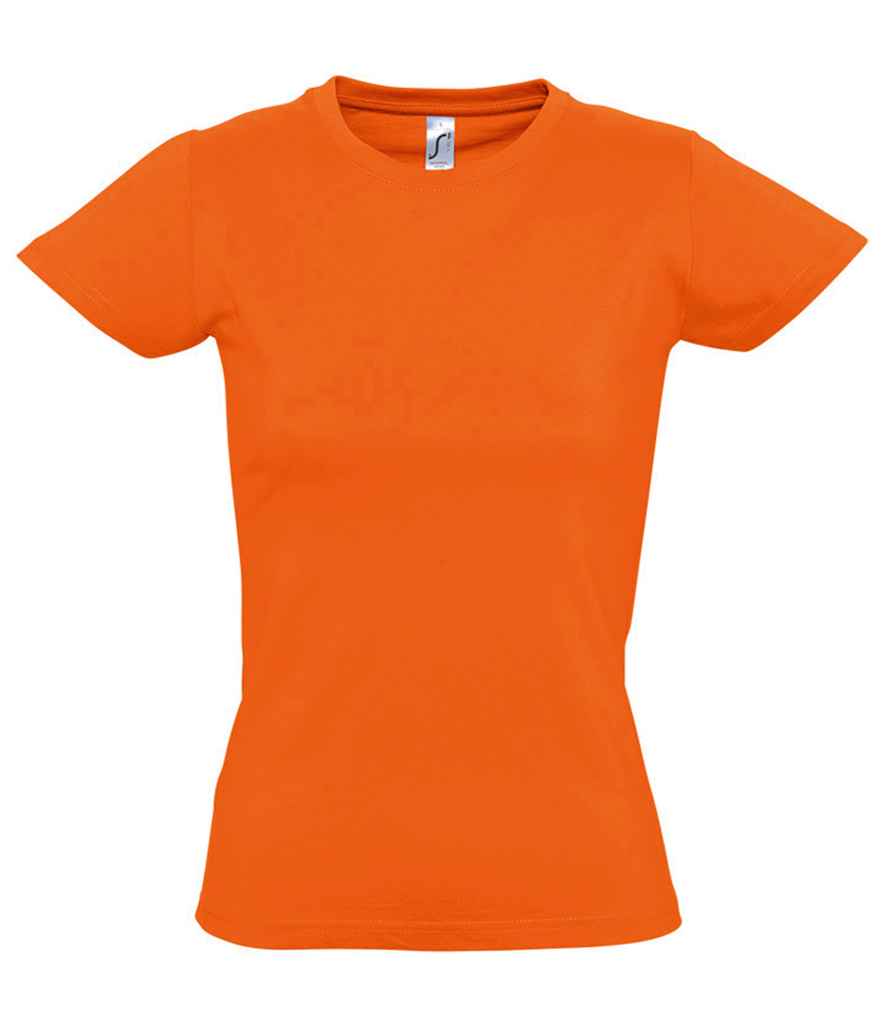 SOL'S Ladies Imperial Heavy T-Shirt in Orange, front view