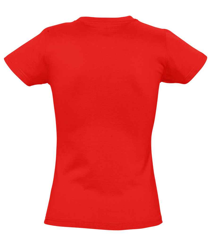SOL'S Ladies Imperial Heavy T-Shirt in Red, back view
