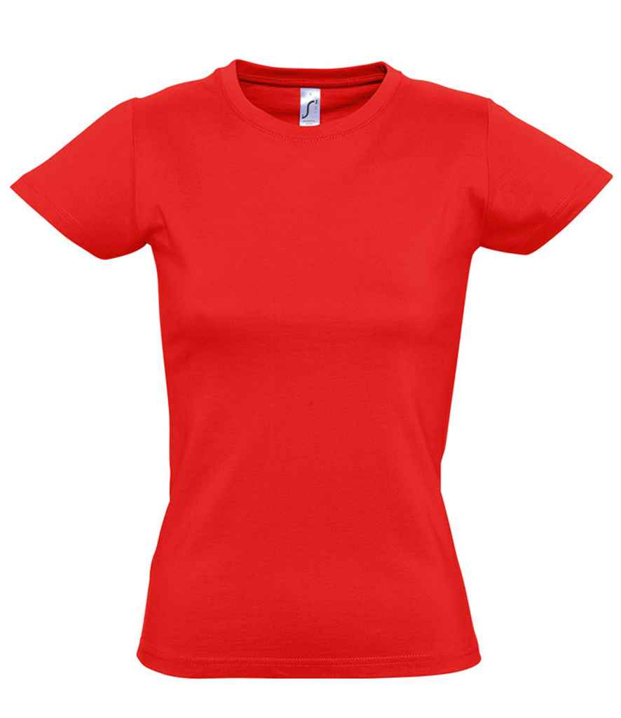 SOL'S Ladies Imperial Heavy T-Shirt in Red, front view