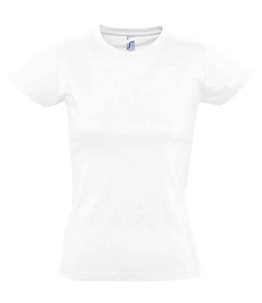SOL'S Ladies Imperial Heavy T-Shirt in White, front view