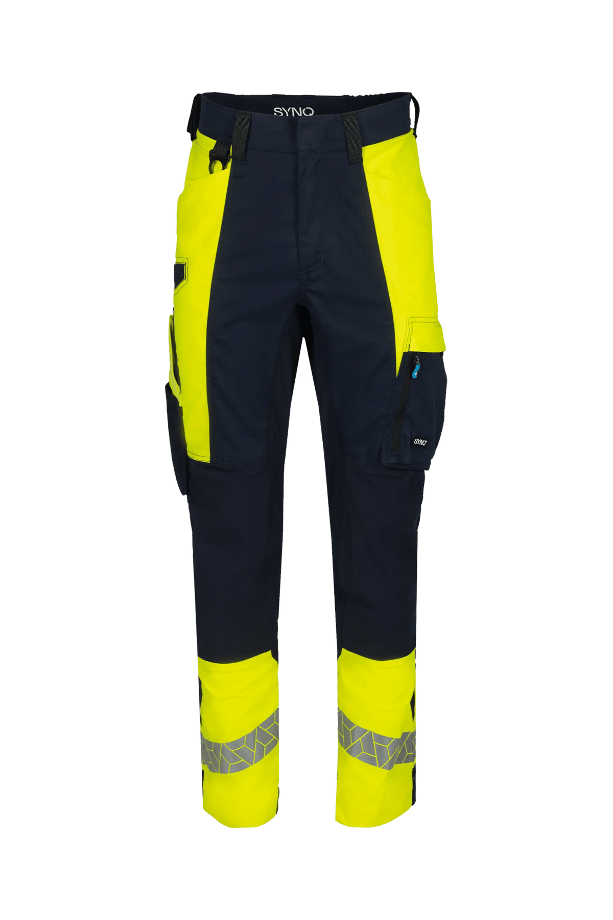 SYNQ Kinsee AB in Navy blue/High-vis yellow, front view