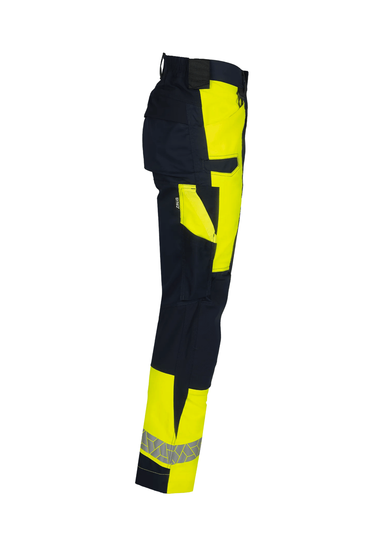 SYNQ Kinsee AB in Navy blue/High-vis yellow, side view