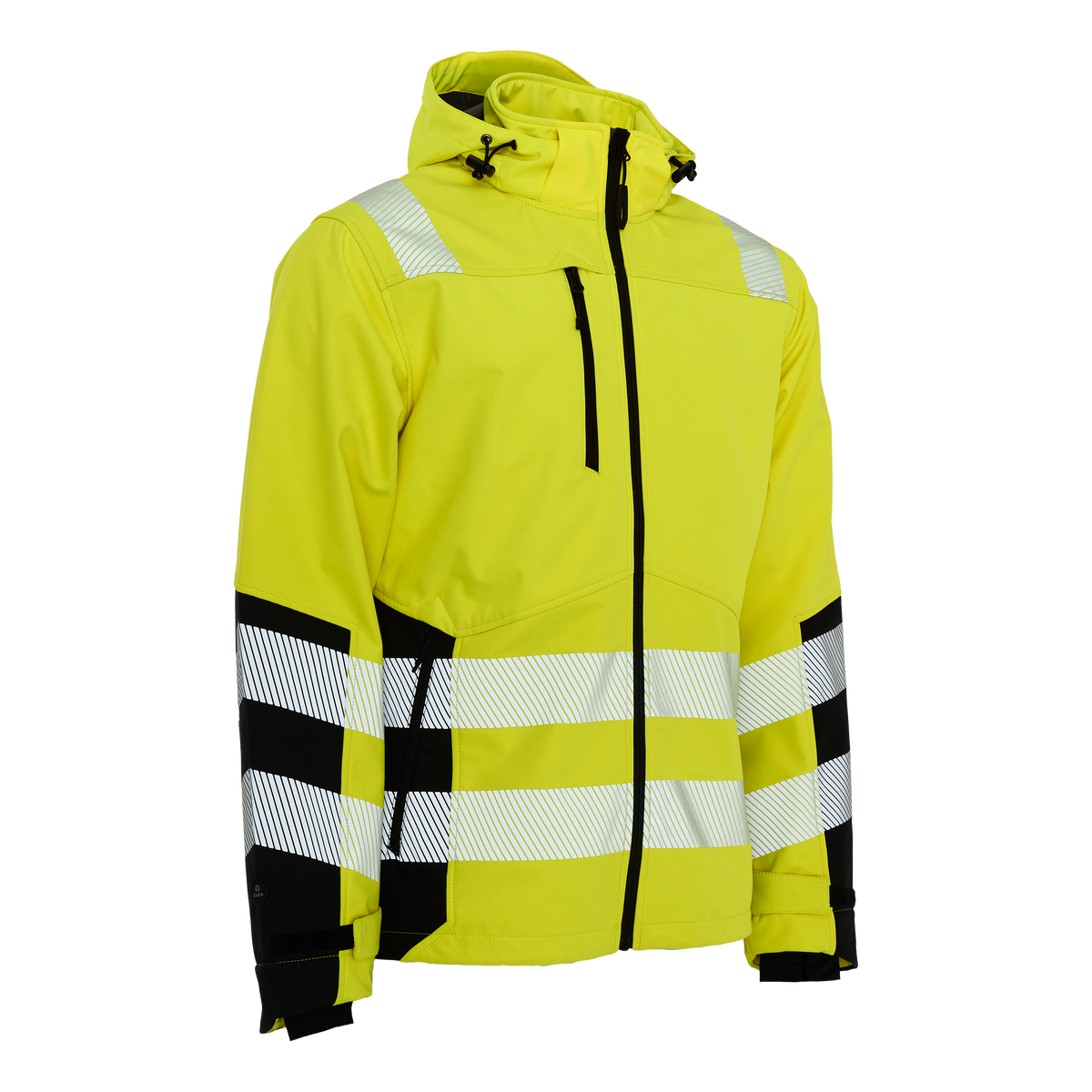 ELKA Rainwear Visible Xtreme Recycled Softshell jacket in Fl. Yellow/Black
