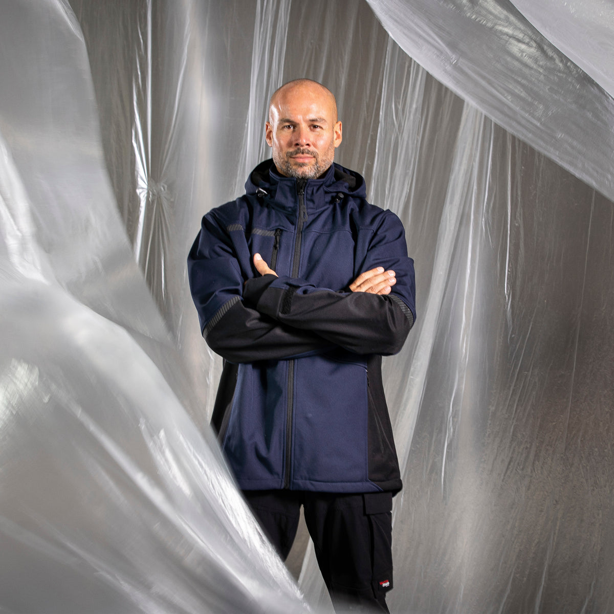 ELKA Rainwear Working Xtreme Recycled Softshell jacket in Navy/Black