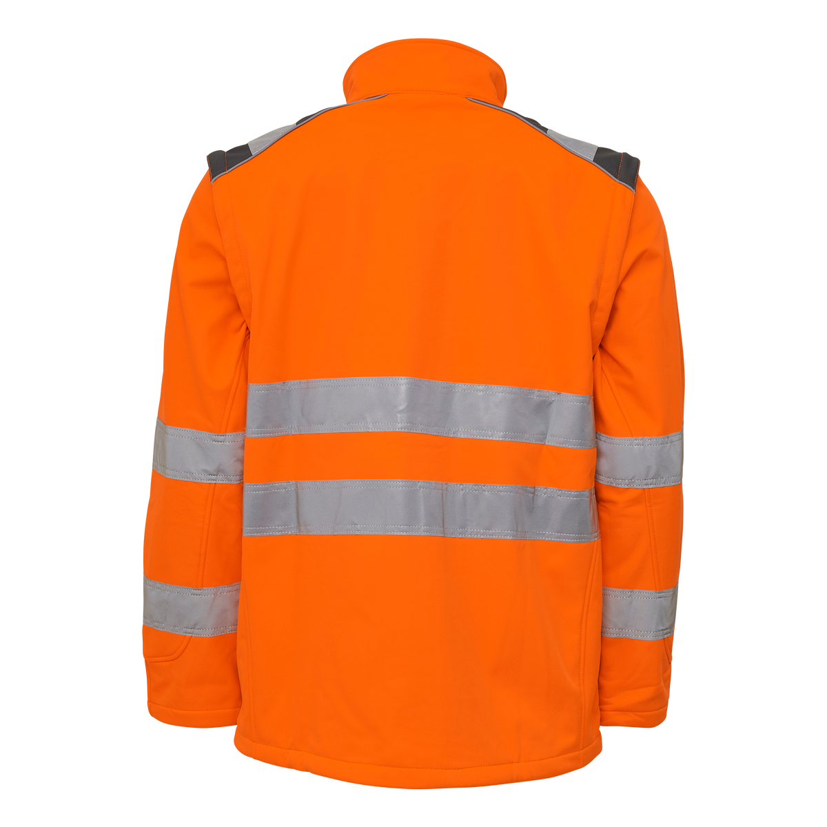 ELKA Rainwear Visible Xtreme Softshell jacket with extra length in Fl. Orange/Grey