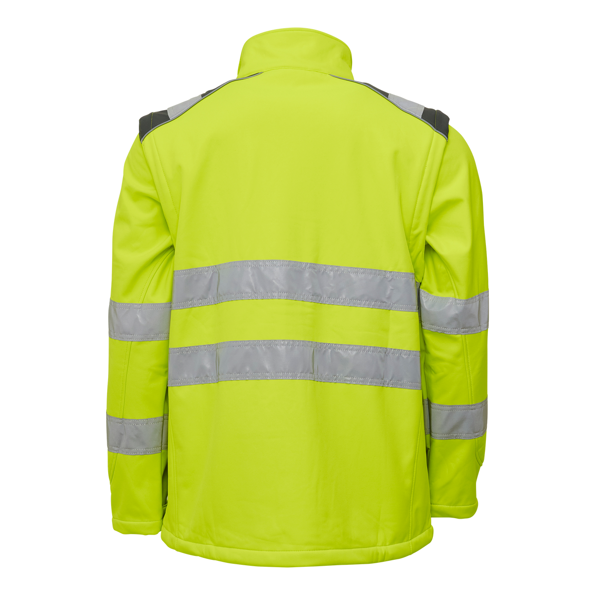ELKA Rainwear Visible Xtreme Softshell jacket with extra length in Fl. Yellow/Grey