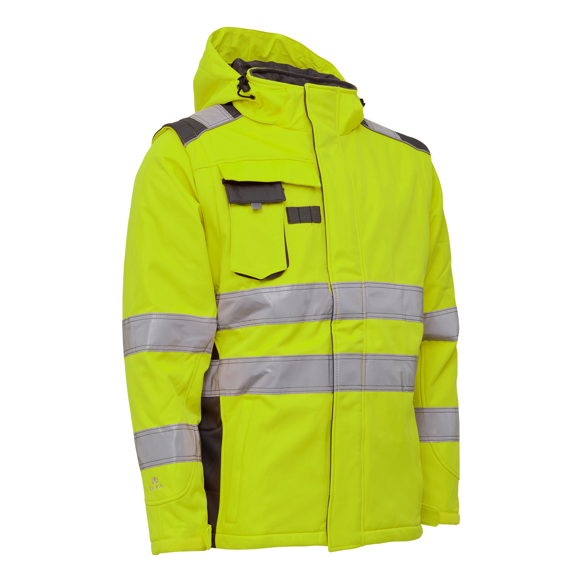 ELKA Rainwear Visible Xtreme Winter Softshell jacket in Fl. Yellow/Grey
