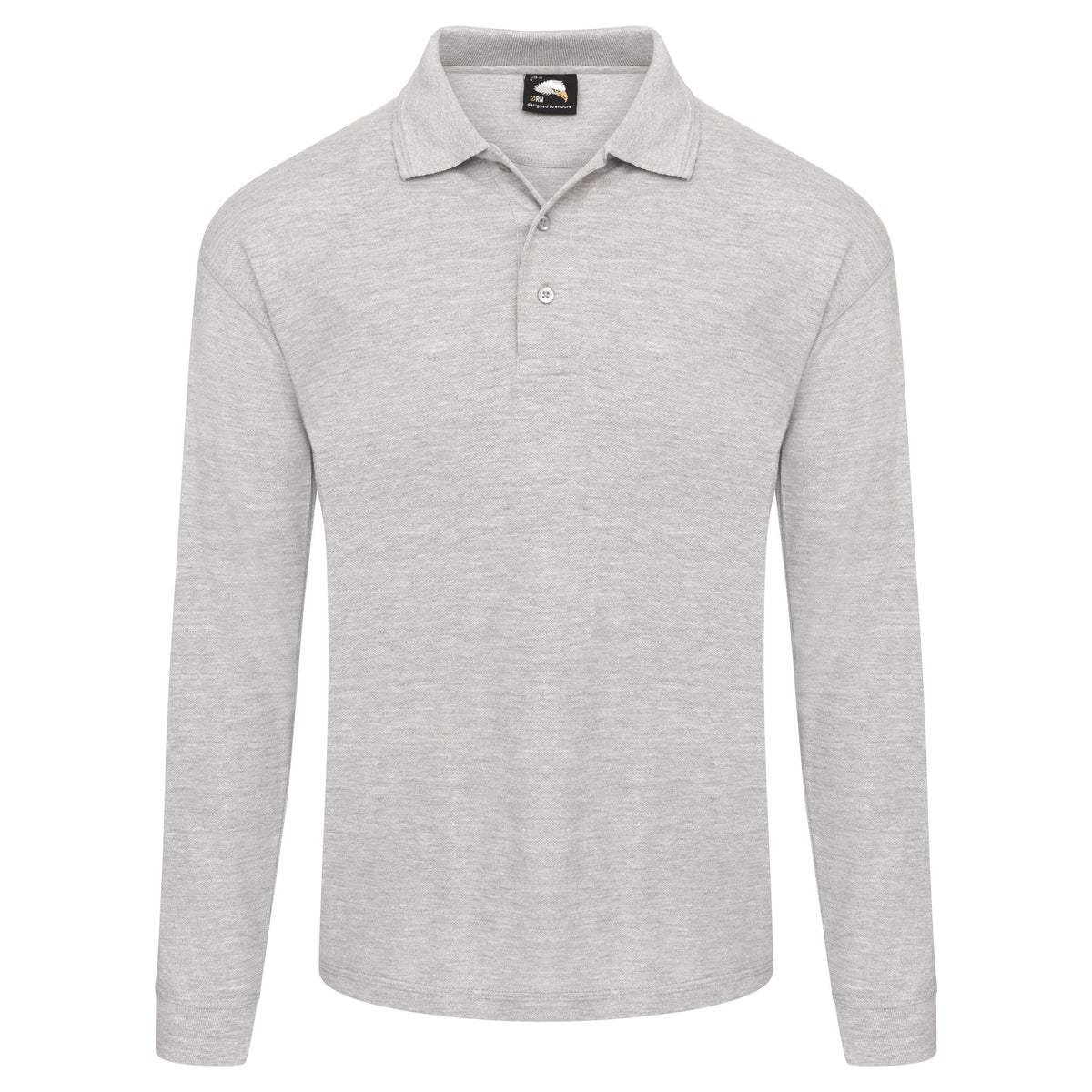 ØRN Weaver Long Sleeved Poloshirt – Ash – front
