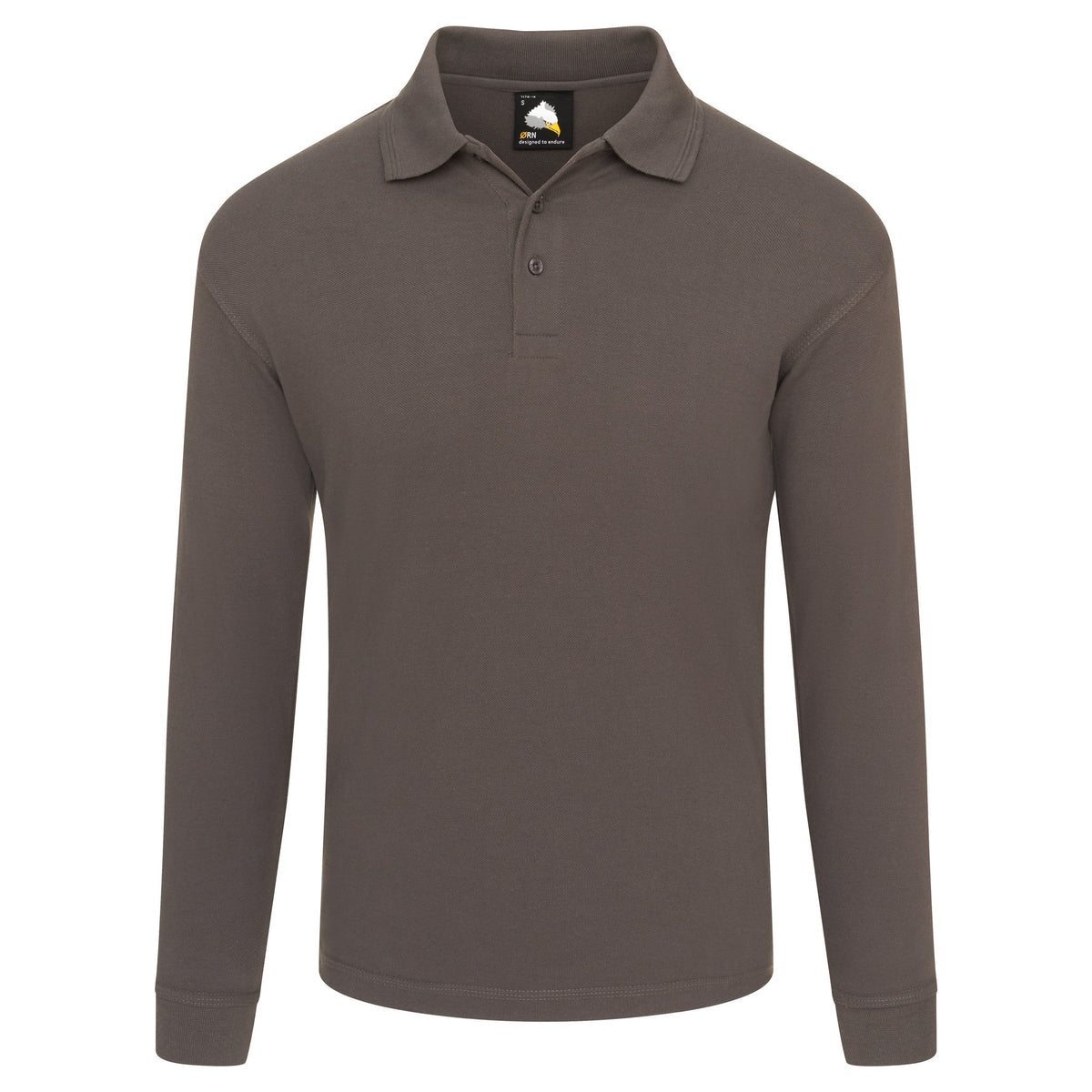 ØRN Weaver Long Sleeved Poloshirt – Graphite – front