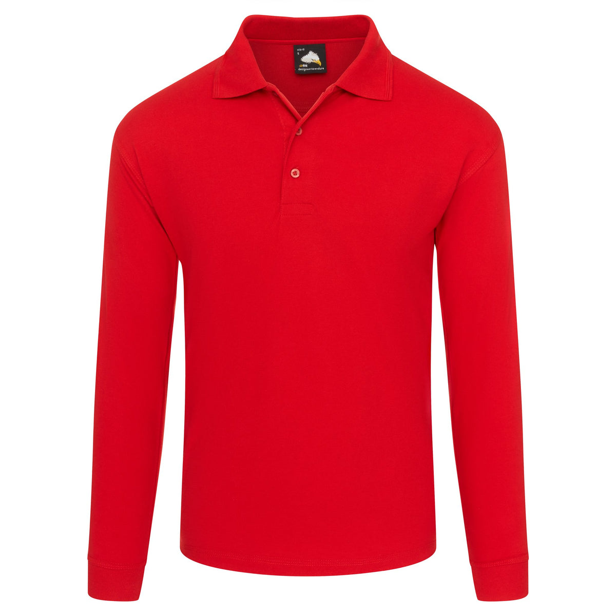 ØRN Weaver Long Sleeved Poloshirt – Red – front