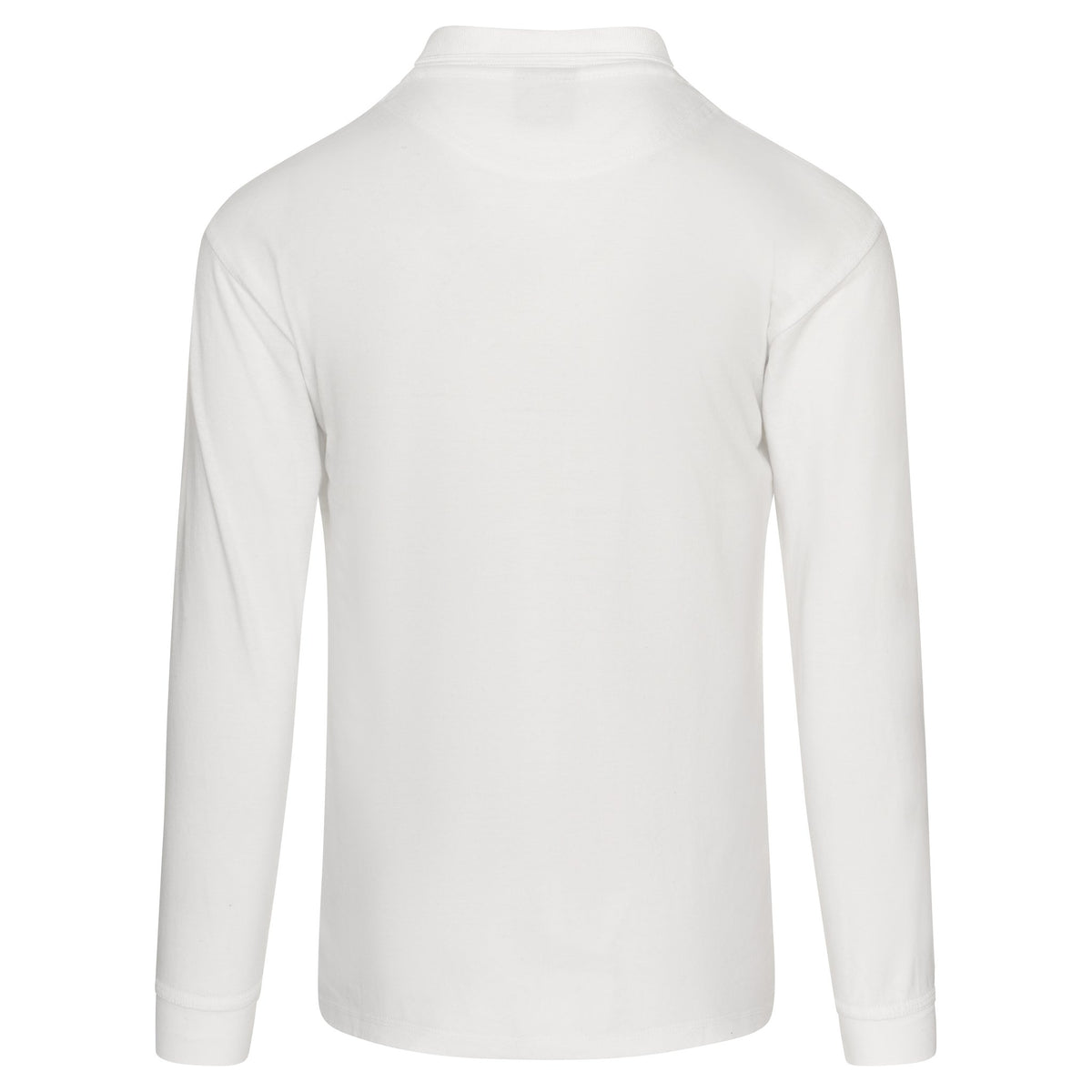 ØRN Weaver Long Sleeved Poloshirt – White – back