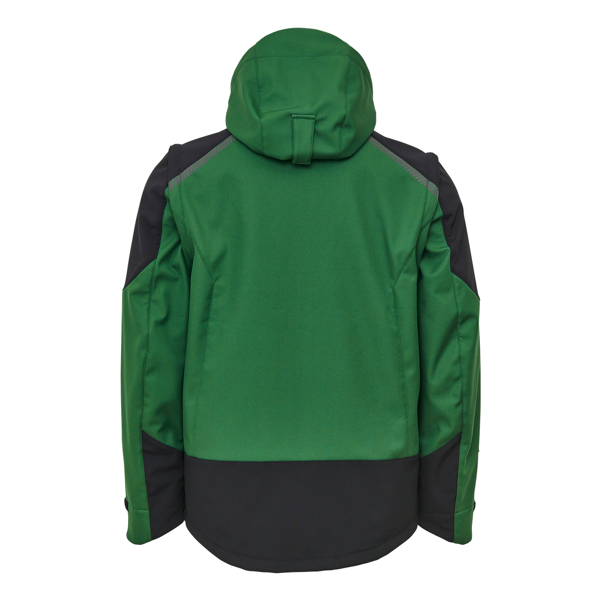 ELKA Rainwear Working Xtreme Softshell Jacket with detachable sleeves in Green/Black
