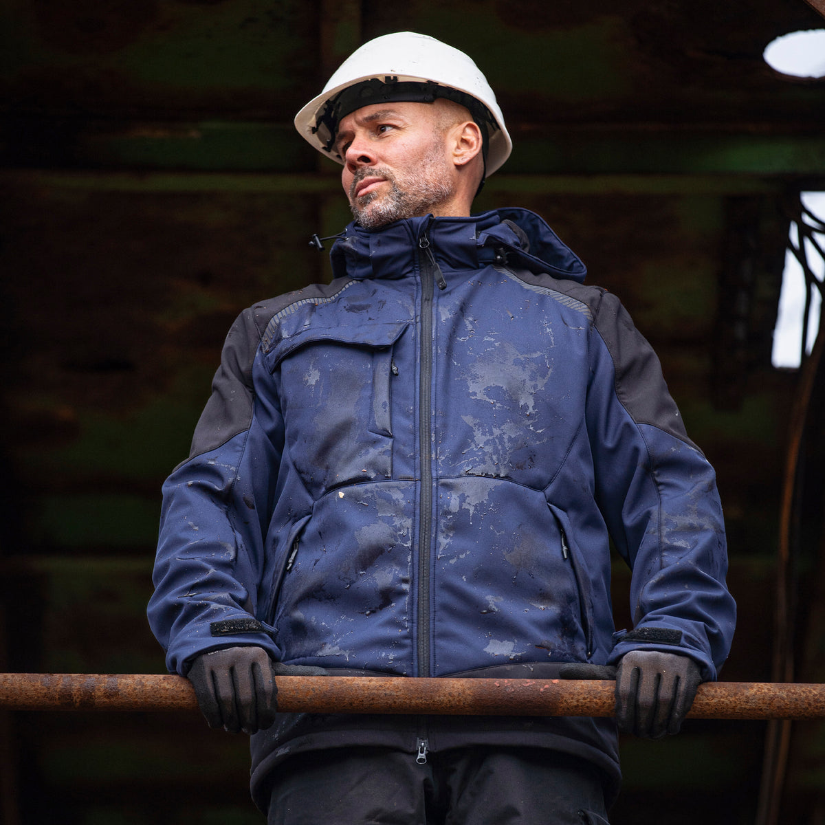 ELKA Rainwear Working Xtreme Winter Softshell Jacket in Navy/Black