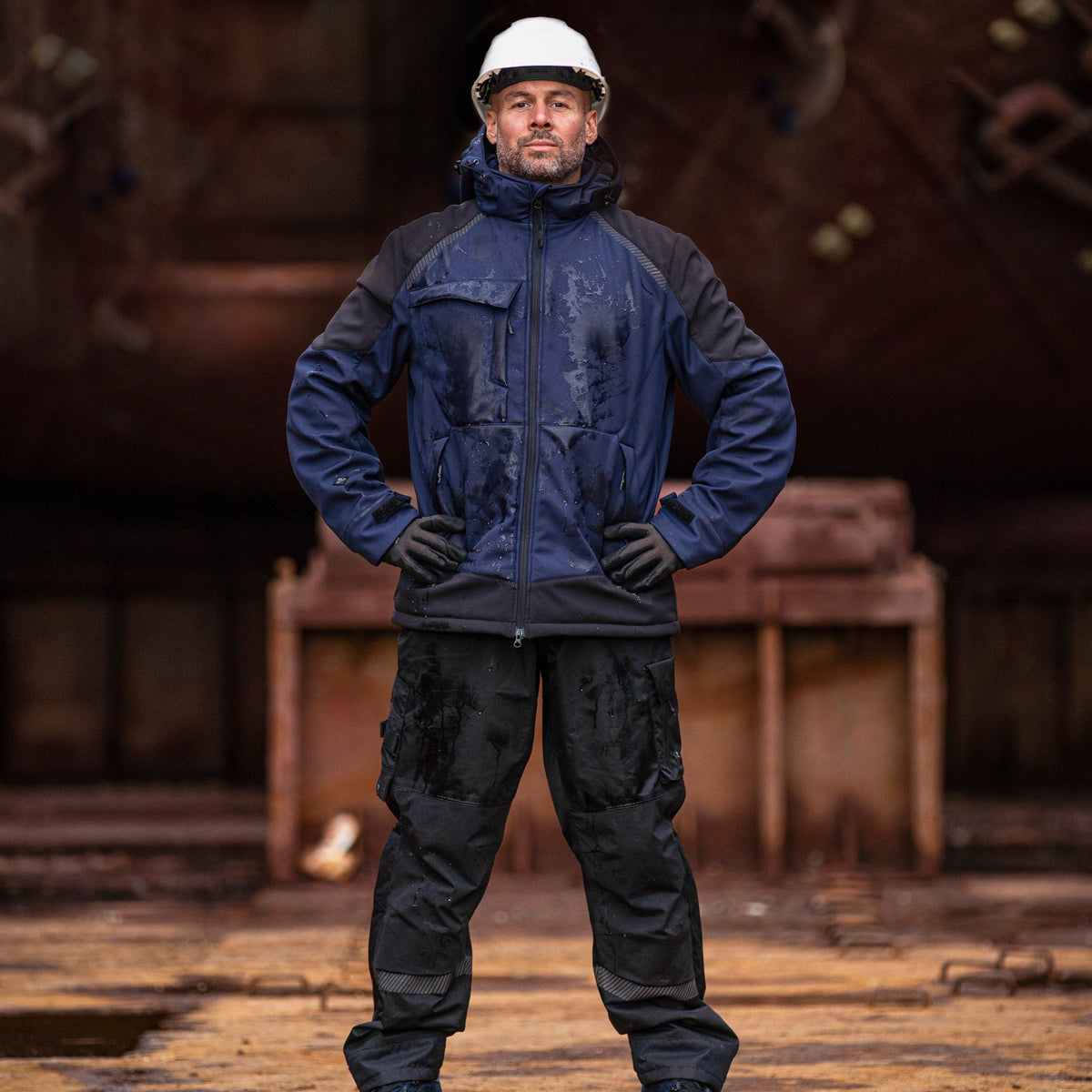 ELKA Rainwear Working Xtreme Winter Softshell Jacket, front view