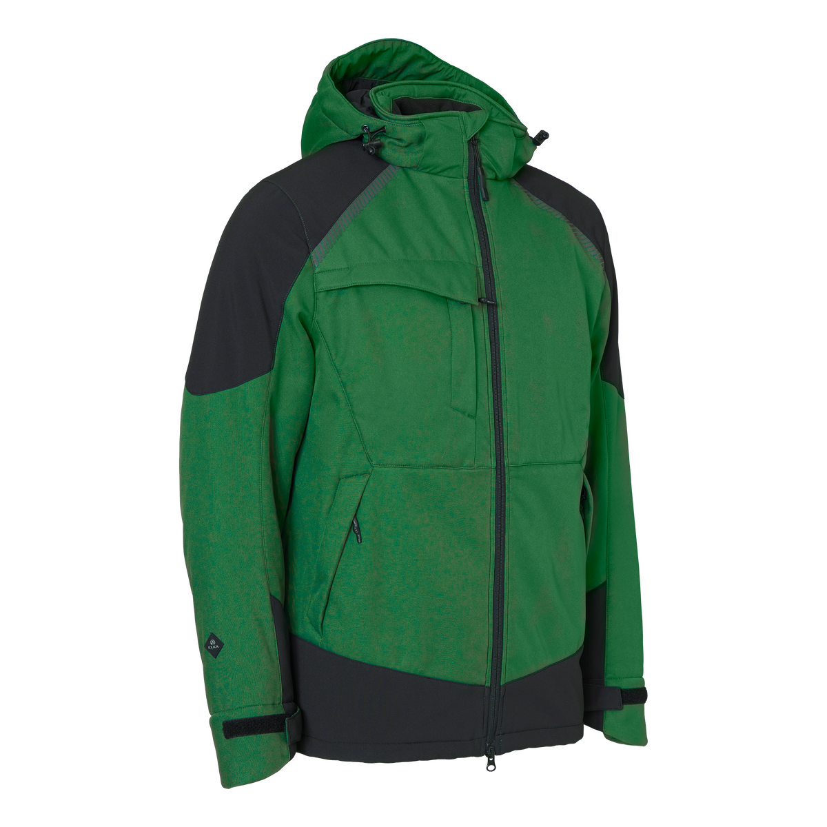 ELKA Rainwear Working Xtreme Winter Softshell Jacket in Green/Black