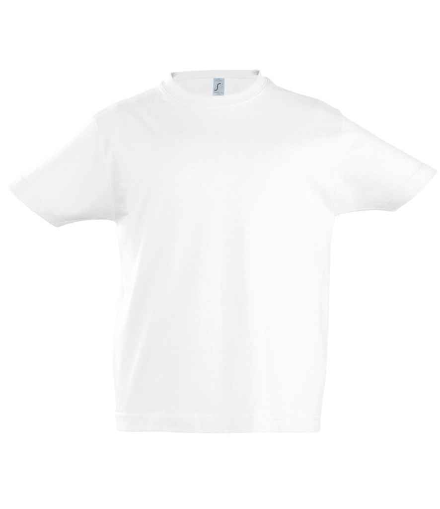 SOL'S Kids Imperial Heavy T-Shirt in Absolute White, front view