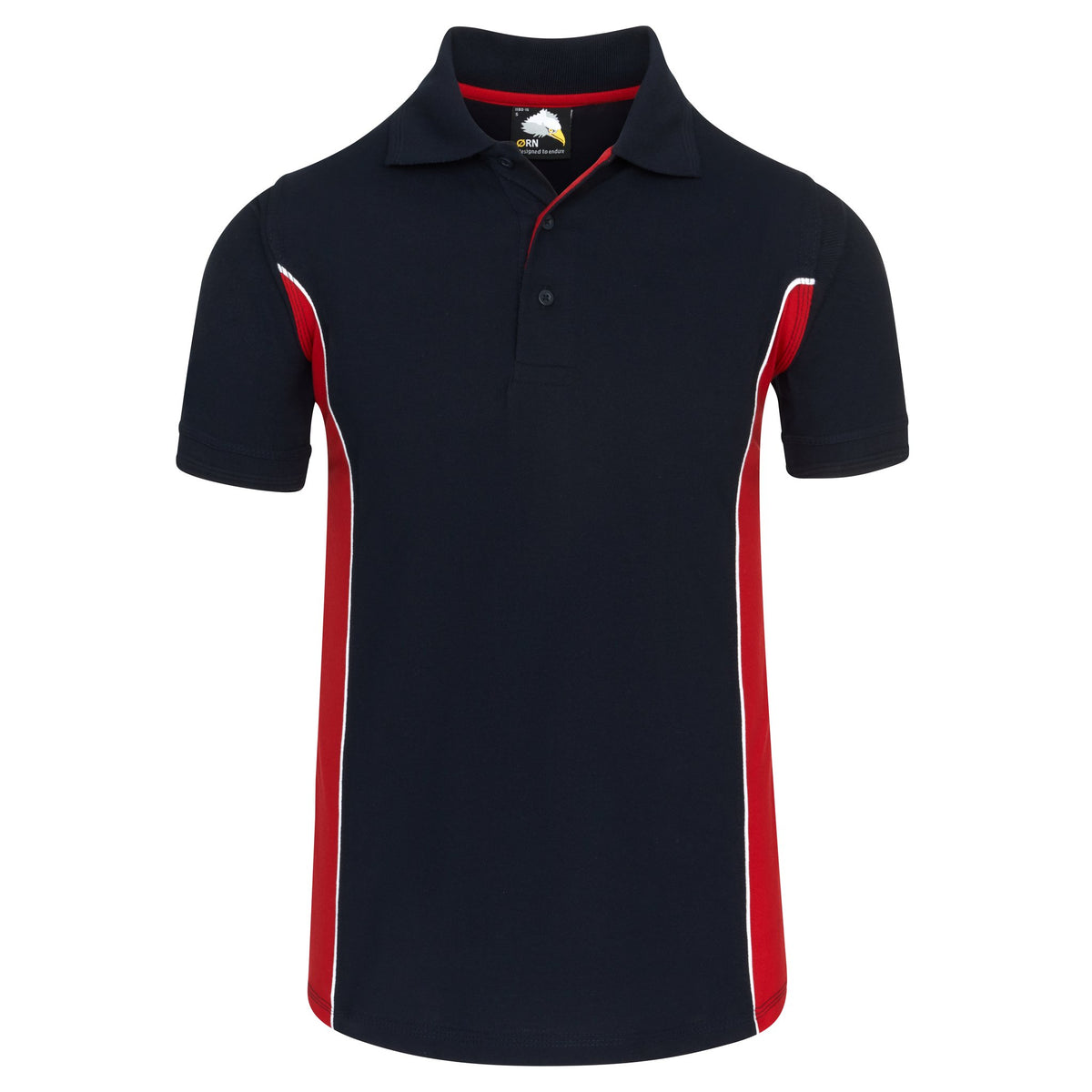 ØRN Silverswift Poloshirt – Navy - Red – front