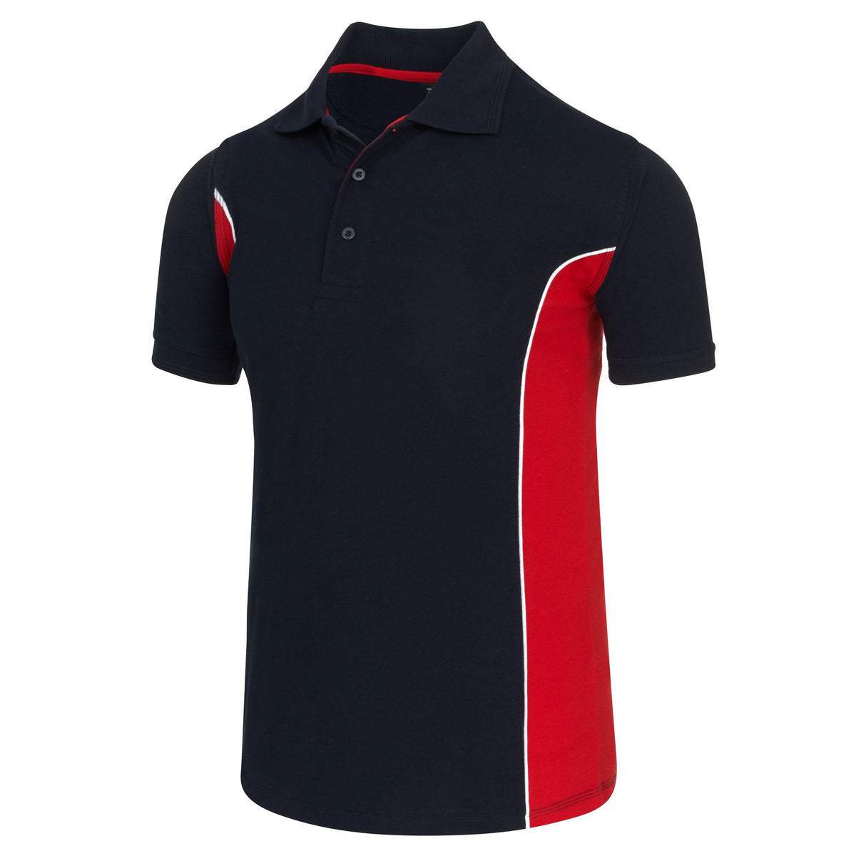 ØRN Silverswift Poloshirt – Navy - Red – side
