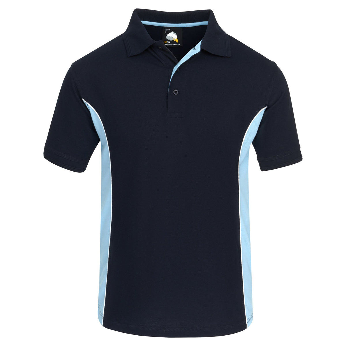 ØRN Silverswift Poloshirt – Navy - Sky – front