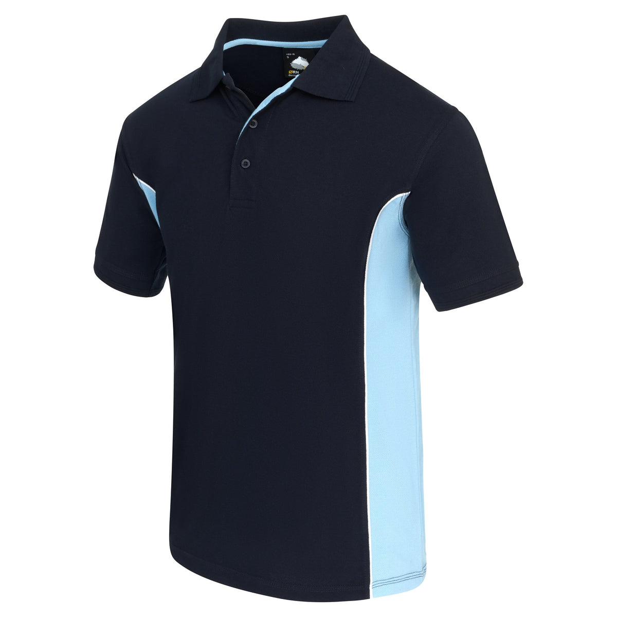 ØRN Silverswift Poloshirt – Navy - Sky – side