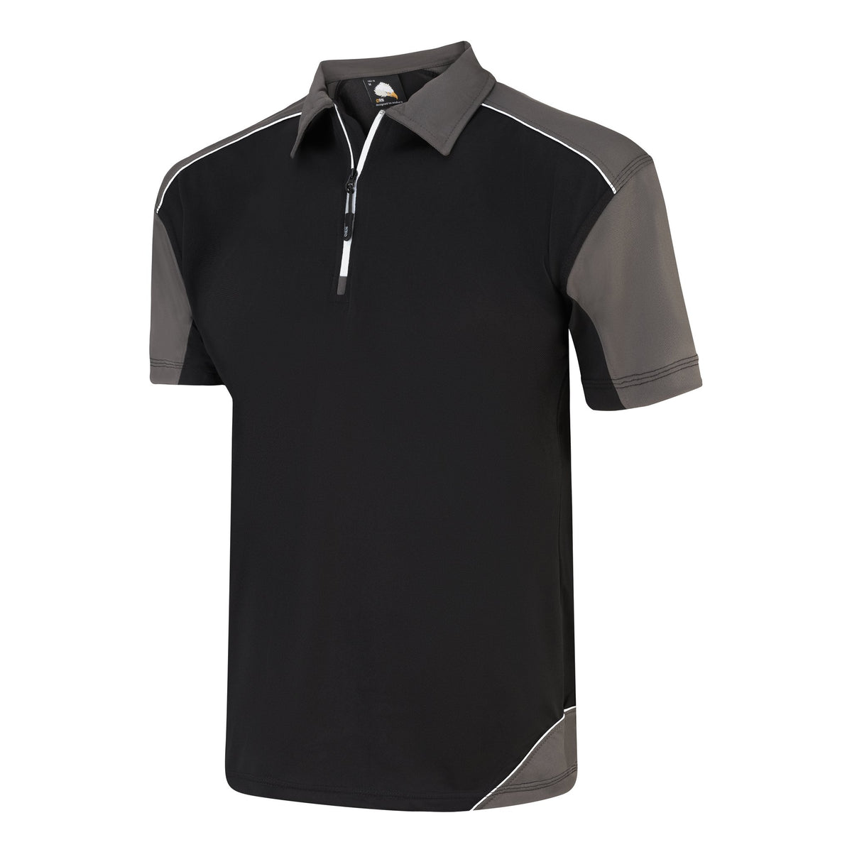 ØRN Fireback Wicking Poloshirt – Black - Graphite – side
