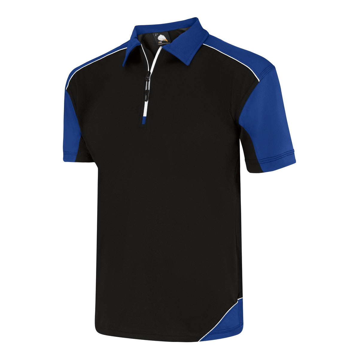 ØRN Fireback Wicking Poloshirt – Black - Royal – side
