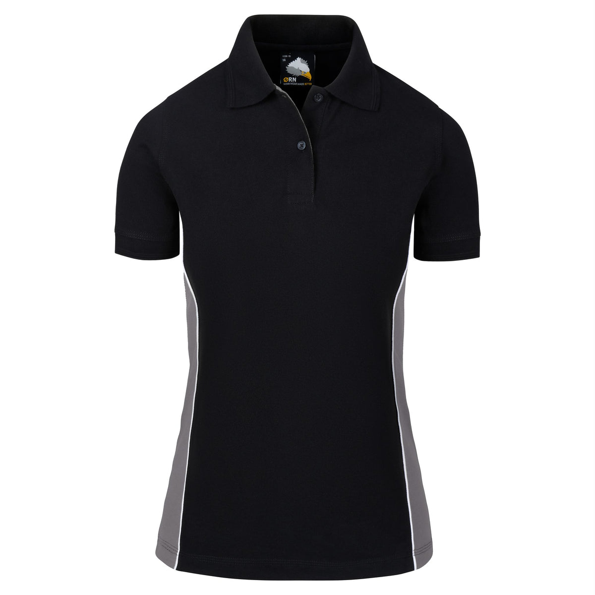 ØRN Ladies Silverswift Poloshirt – Black - Graphite – front