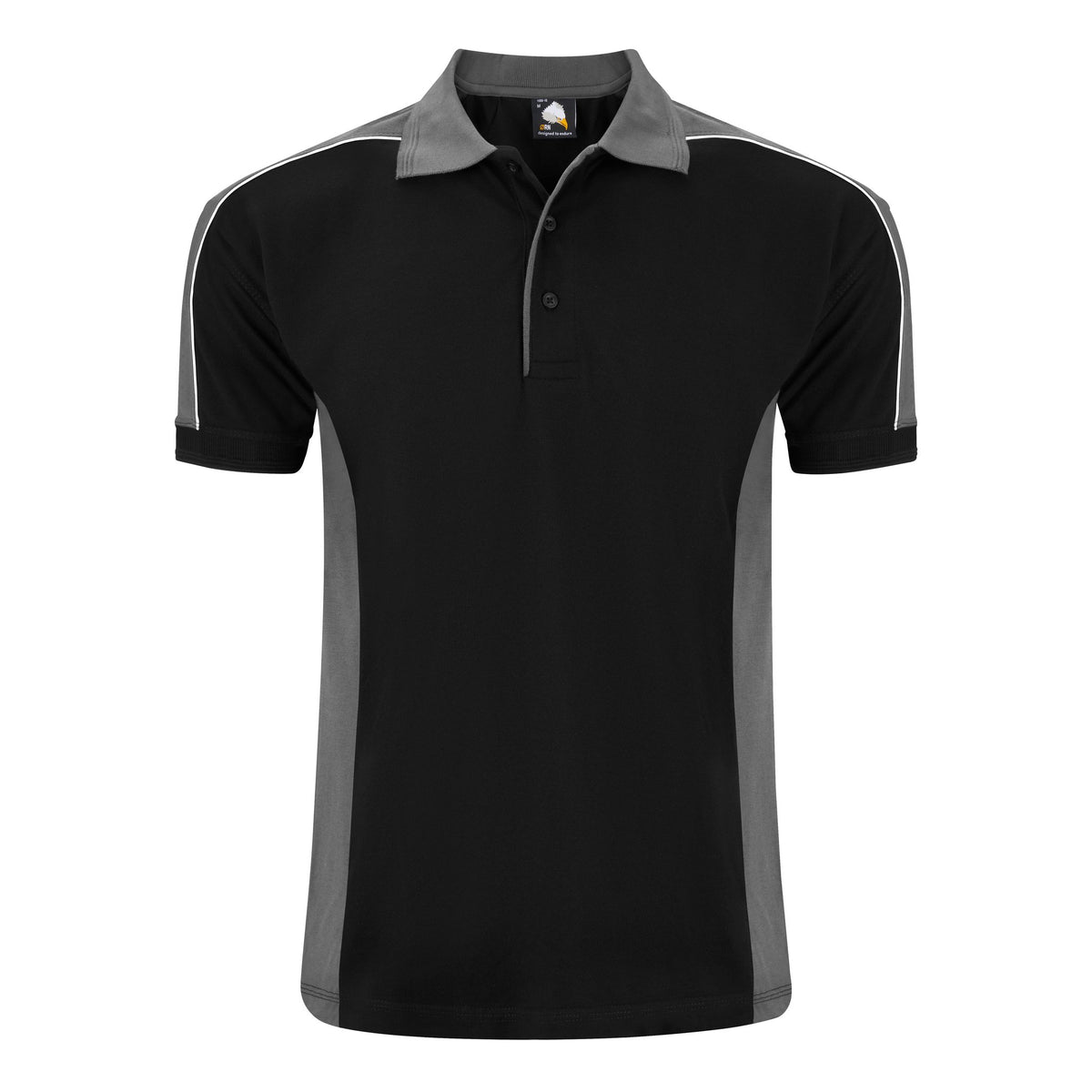 ØRN Avocet Poloshirt – Black - Graphite – front