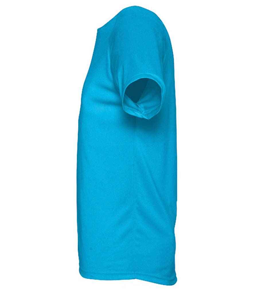 SOL'S Sporty Performance T-Shirt in Aqua, side view