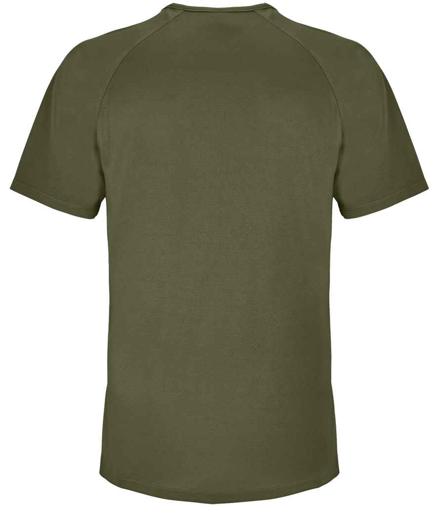 SOL'S Sporty Performance T-Shirt in Army, back view