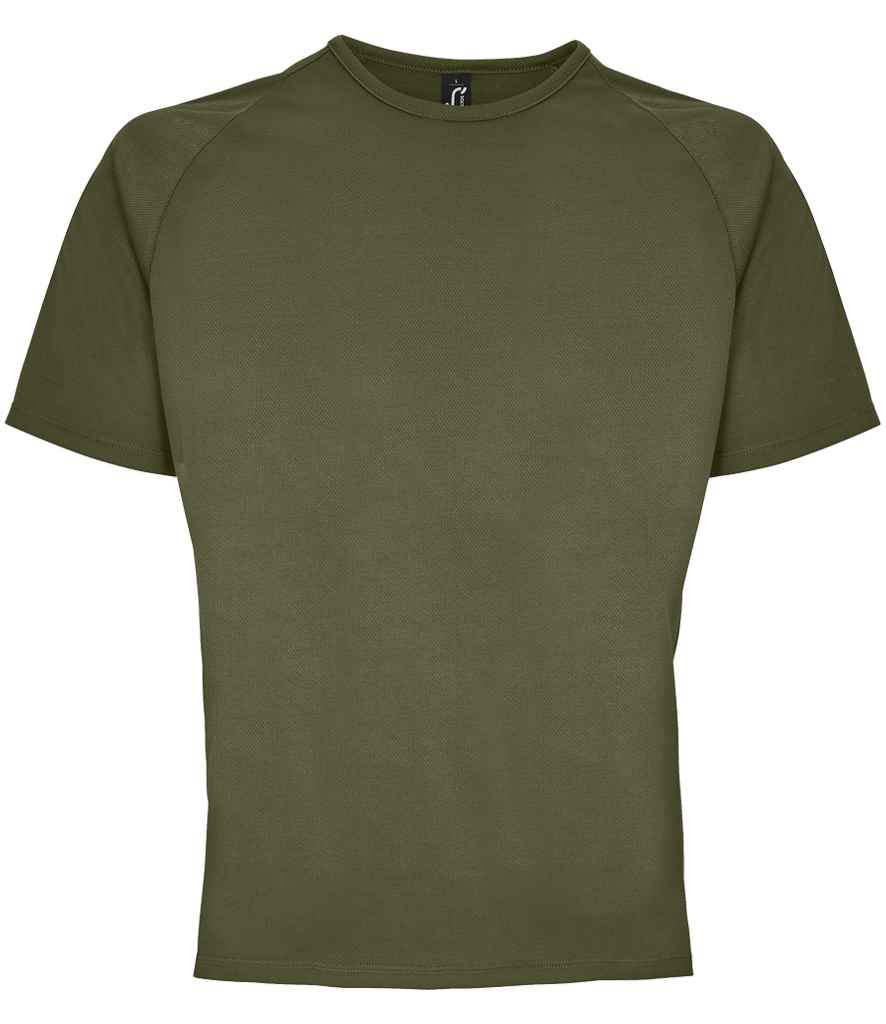 SOL'S Sporty Performance T-Shirt in Army, front view