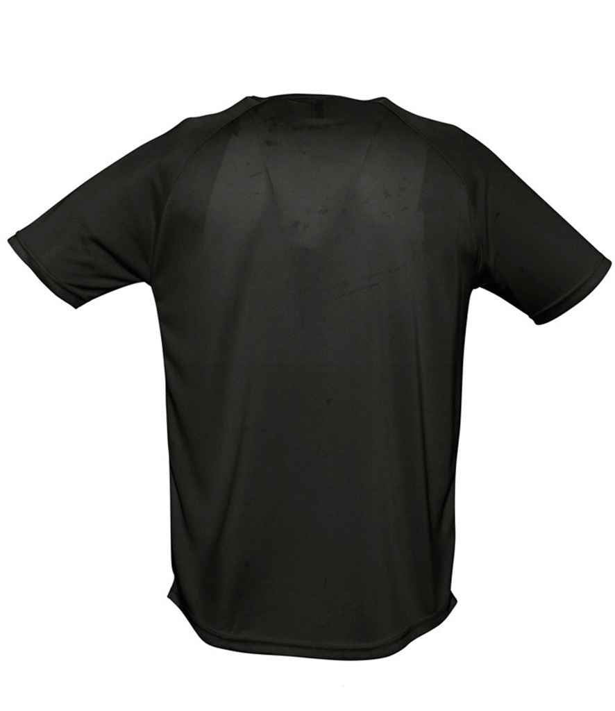 SOL'S Sporty Performance T-Shirt in Black, back view