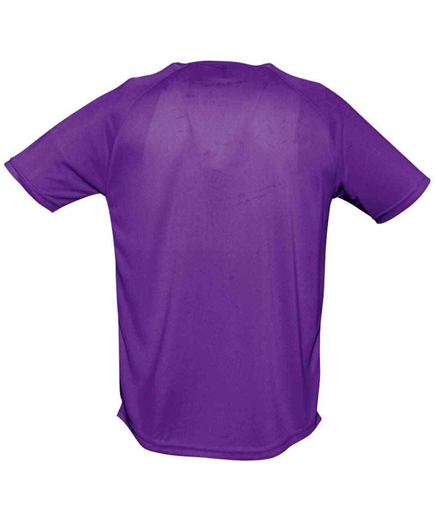 SOL'S Sporty Performance T-Shirt in Dark Purple, back view