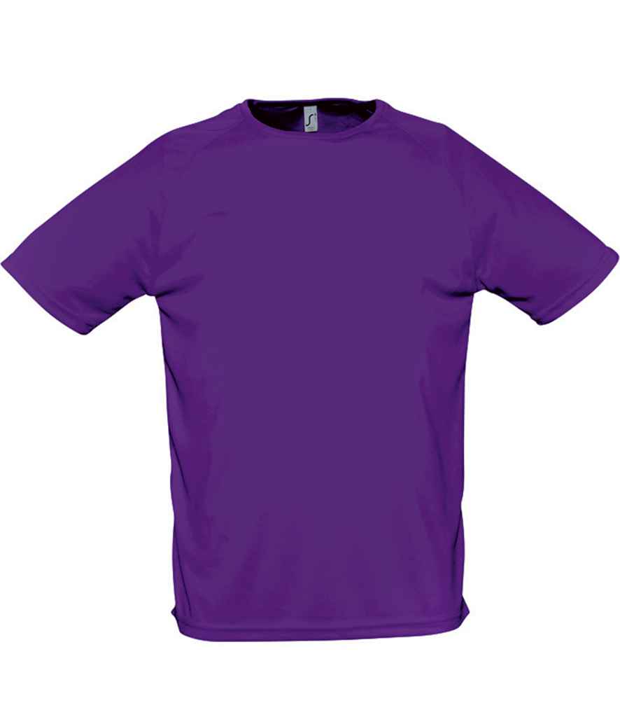 SOL'S Sporty Performance T-Shirt in Dark Purple, front view