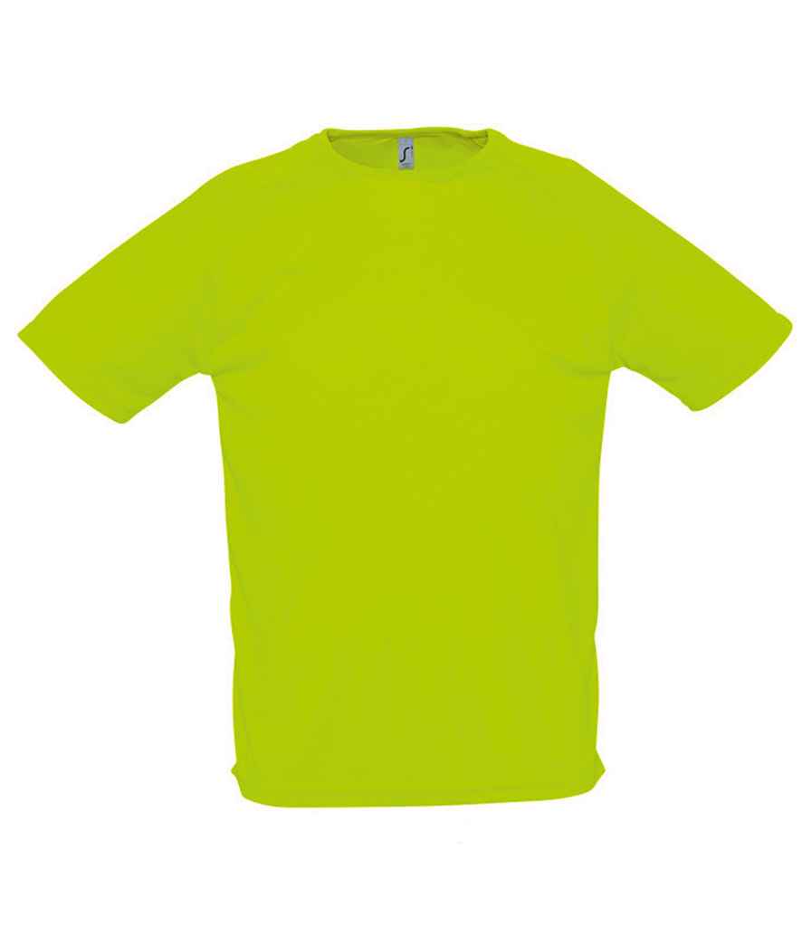 SOL'S Sporty Performance T-Shirt in Neon Green, front view