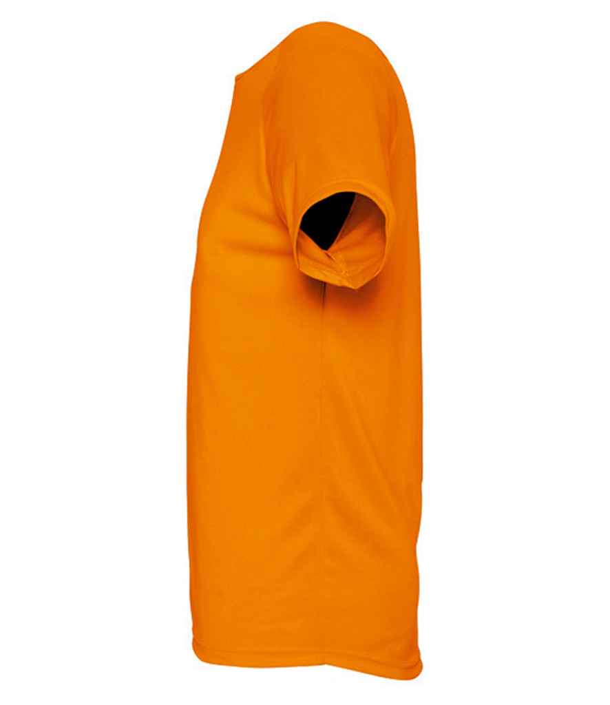 SOL'S Sporty Performance T-Shirt in Neon Orange, side view