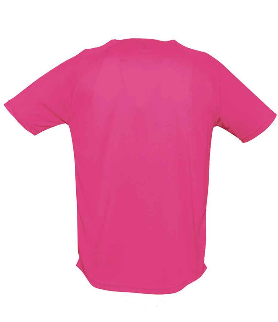 SOL'S Sporty Performance T-Shirt in Neon Pink, back view