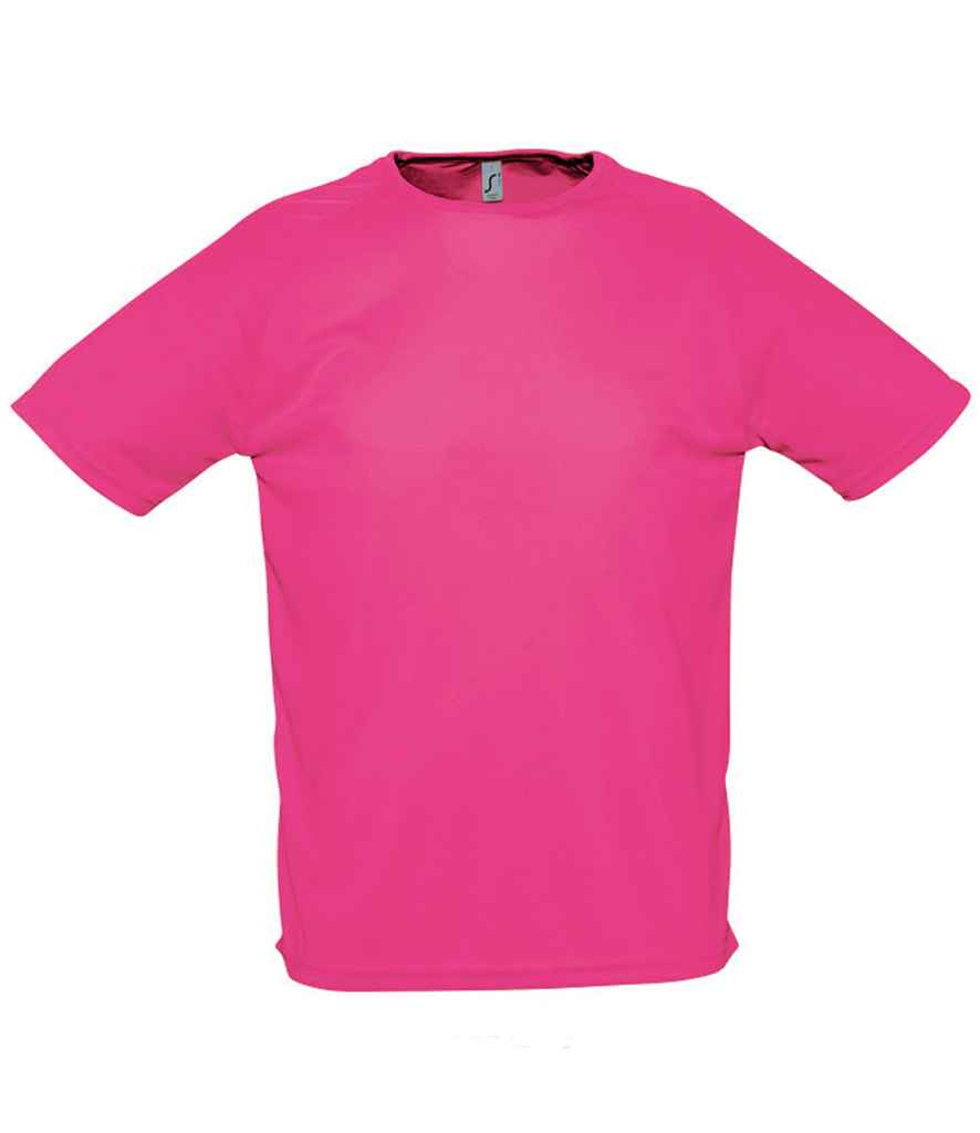 SOL'S Sporty Performance T-Shirt in Neon Pink, front view