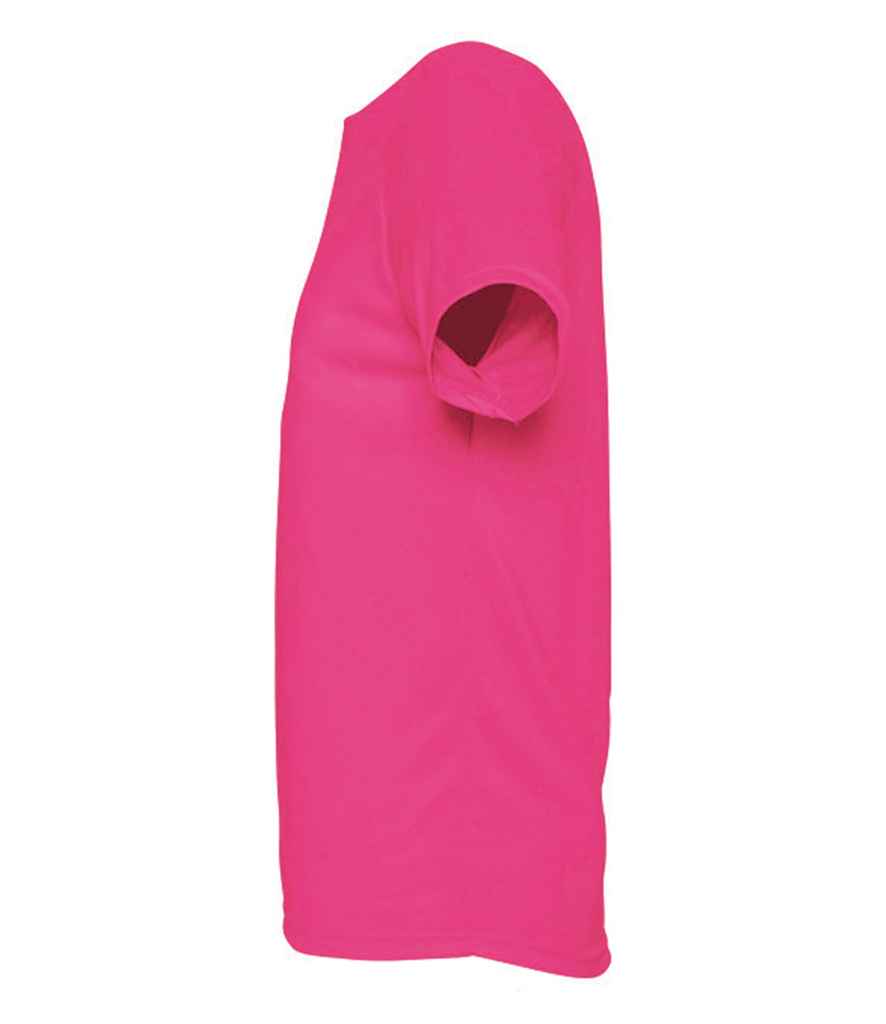 SOL'S Sporty Performance T-Shirt in Neon Pink, side view